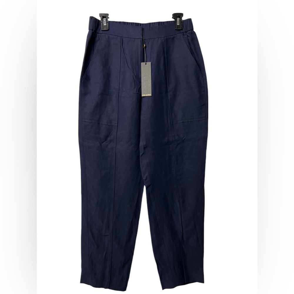 $298 NWT Kobi Halperin Addison linen pants, in navy color, women’s size L